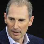 NEW YORK, NEW YORK - NOVEMBER 30: Amazon CEO Andy Jassy speaks during the New York Times DealBook Summit in the Appel Room at the Jazz At Lincoln Center on November 30, 2022 in New York City. The New York Times held its first in person DealBook Summit since the start of the coronavirus (COVID-19) pandemic with speakers from the worlds of financial services, technology, consumer goods, private investment, venture capital, banking, media, public relations, policy, government, and academia. (Photo by Michael M. Santiago/Getty Images)