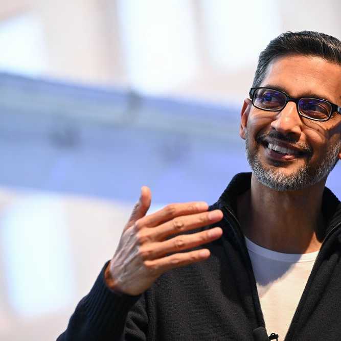 Alphabet CEO Sundar Pichai. Photographer: David Paul Morris/Bloomberg via Getty Images